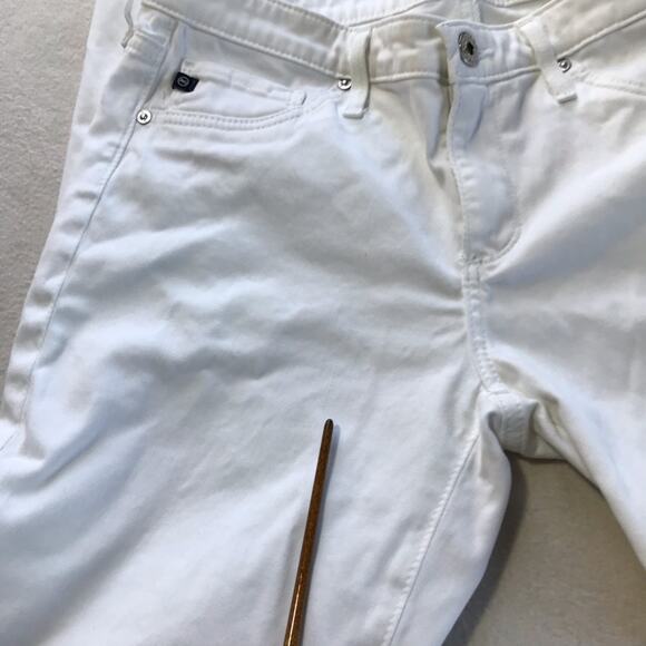 AG Adriano Goldschmied womens 28 white skinny jeans modal cotton blend soft - Picture 10 of 11